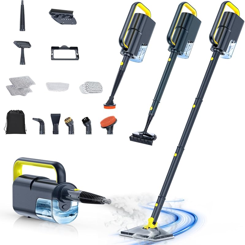 10-in-1 Steam Mop with Detachable Handheld Cleaner