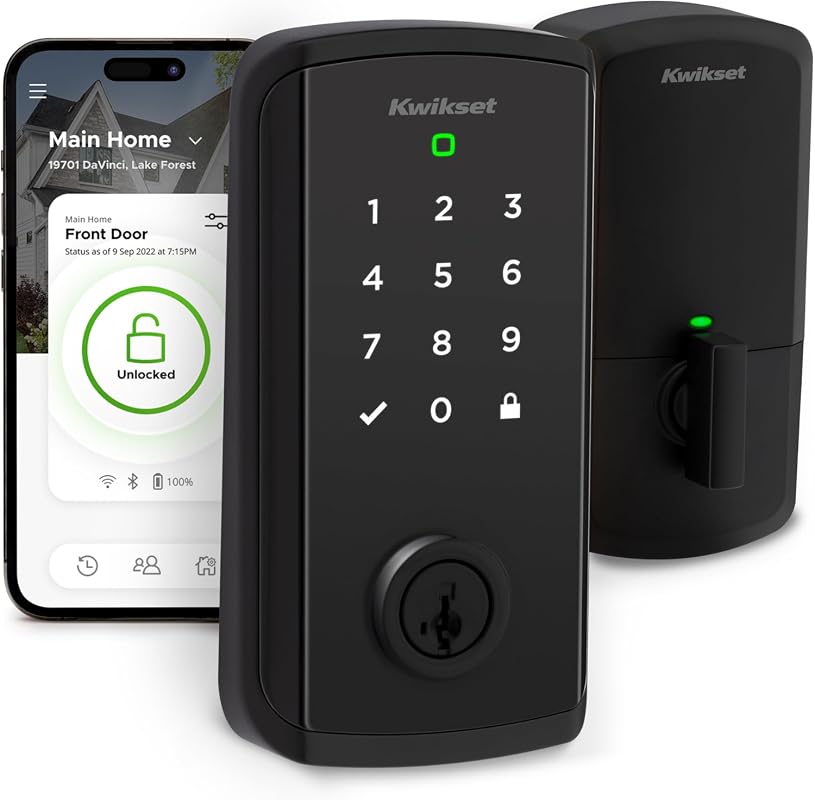 Kwikset Halo Select Smart Deadbolt, Wi-Fi and Matter Enabled Keyless Entry Lock