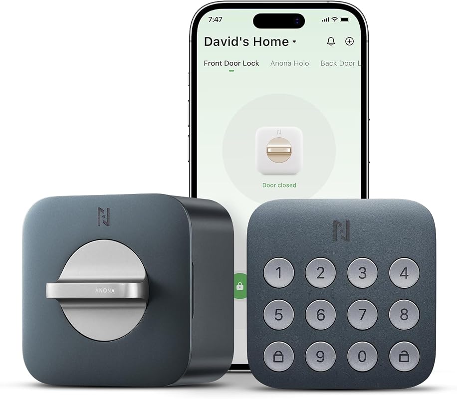 Anona Holo Wi-Fi Smart Deadbolt with Keypad, App Control, Auto-Lock, Alexa and Apple Home