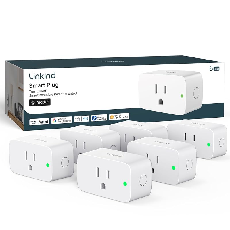 Linkind Matter Smart Plug 6-pack