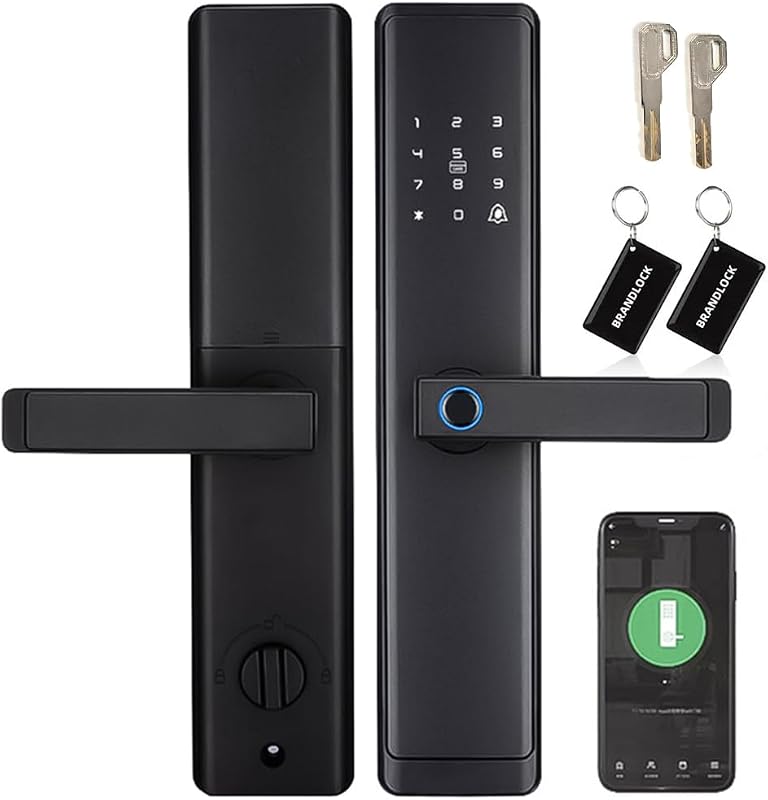 Sophies Smart Lock with handle, WiFi fingerprint door lock, Tuya app control
