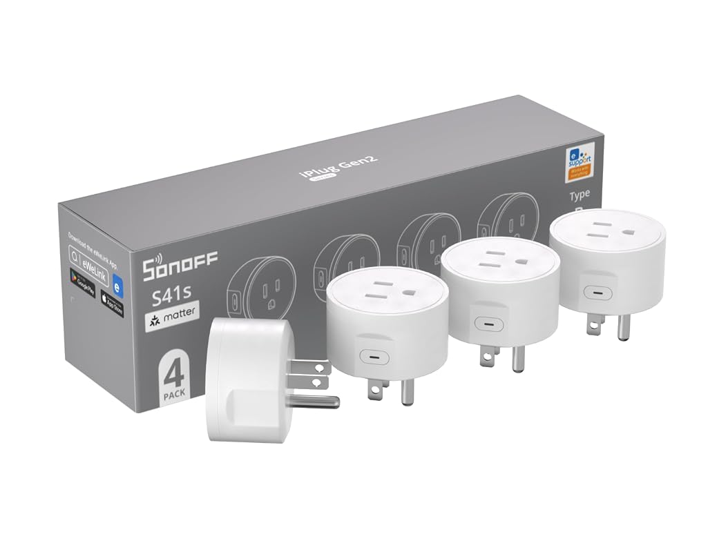 SONOFF Matter Smart Plug S41s 4-Pack