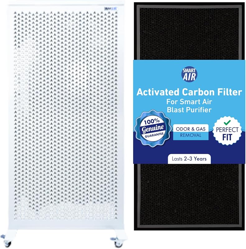 Smart Air Blast MKII HEPA Air Purifier Bundle with VOC Carbon Filter for Large Spaces