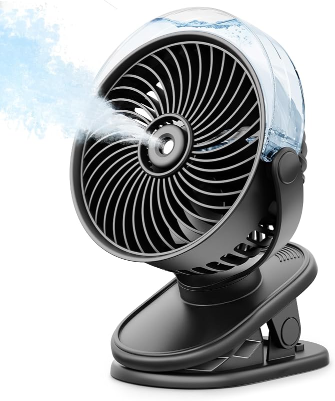 SWEETFULL Portable Misting Clip-On Fan