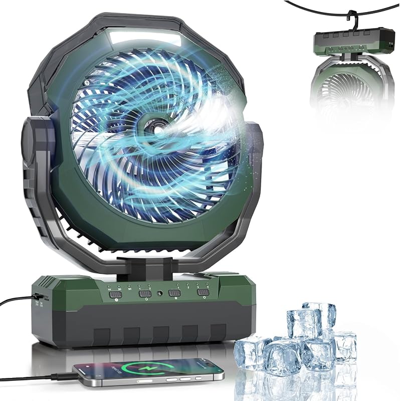 Portable Misting Fan with 460ml Tank and 36000mAh Battery