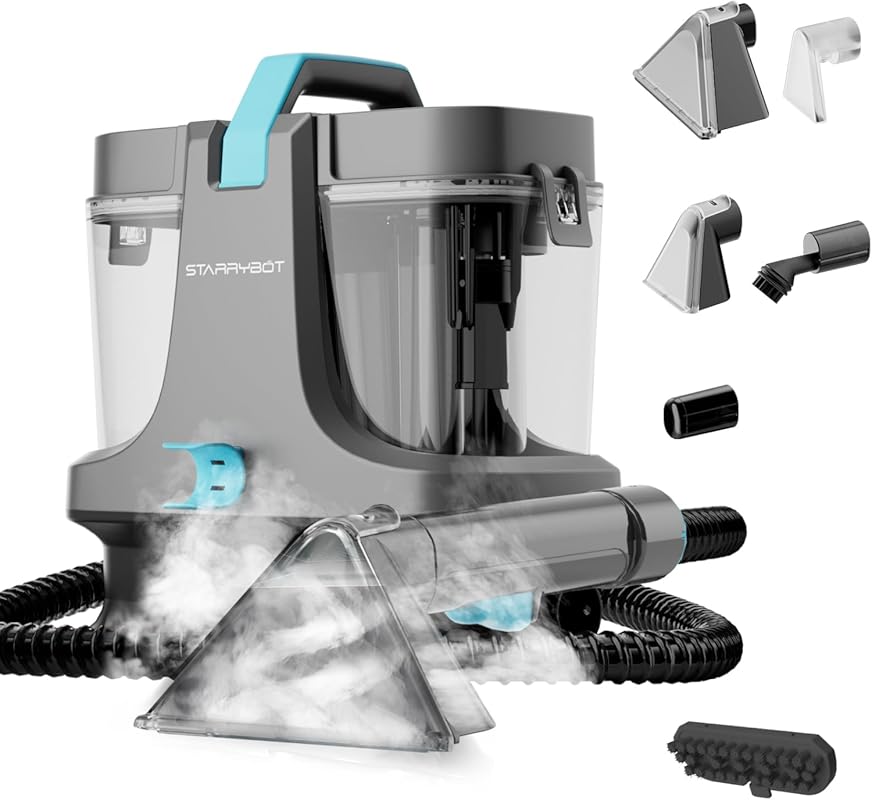 Starrybot portable carpet cleaner with steam and heating