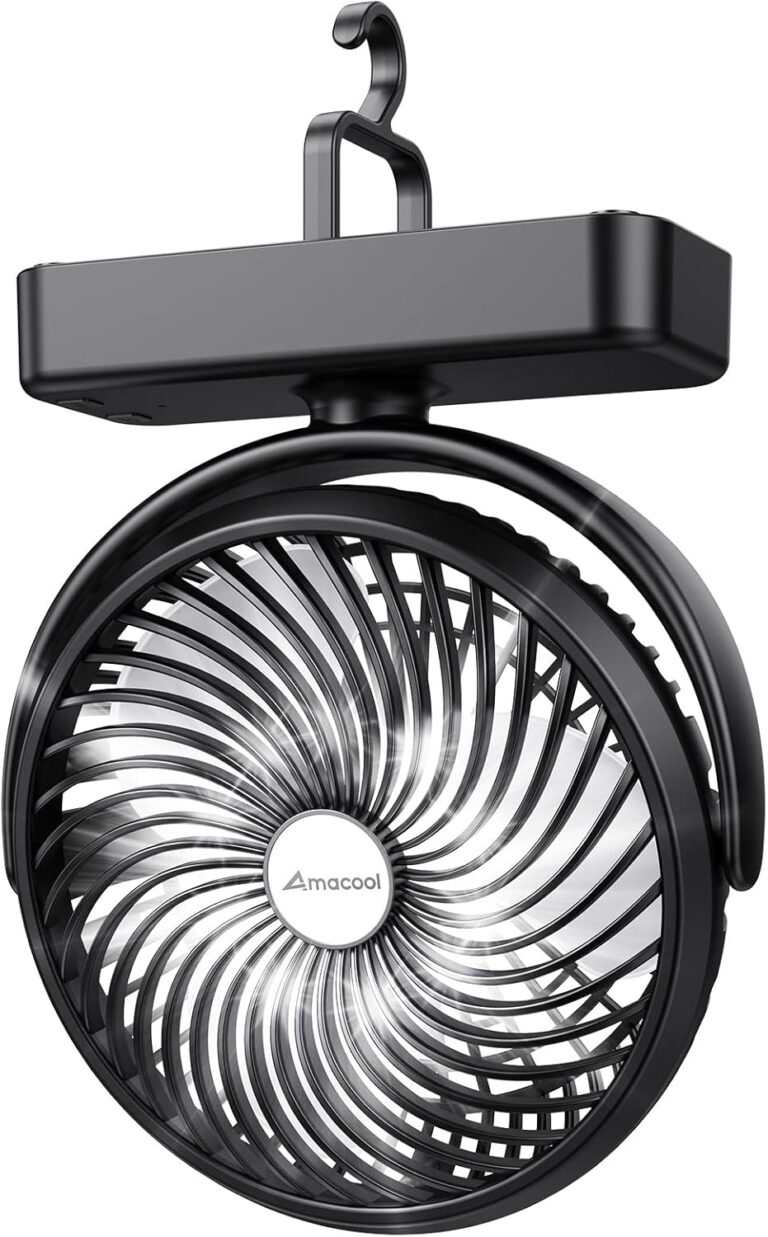 10000mAh Battery Operated Camping Fan Review 2026: LED Light Power Pick