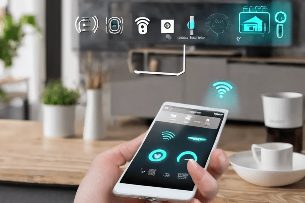 Smart home security camera system monitoring a European home entrance