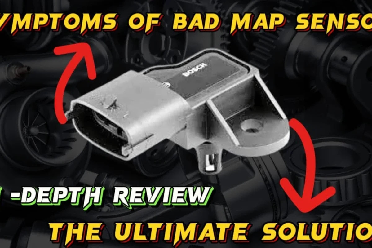 Mechanic-style diagnostic view of an engine MAP sensor connected to an intake manifold