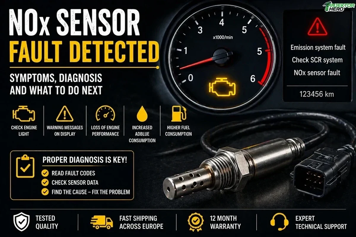Mechanic diagnostic scan on a diesel vehicle with exhaust sensor warning light