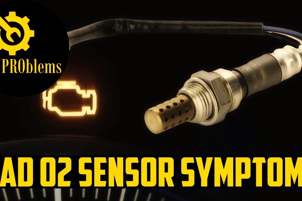 Mechanic-style diagnostic view of an oxygen sensor and engine bay for stalling troubleshooting