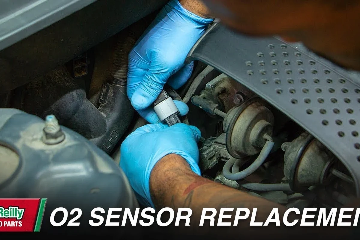 O2 sensor and wiring on a vehicle exhaust system after water exposure inspection