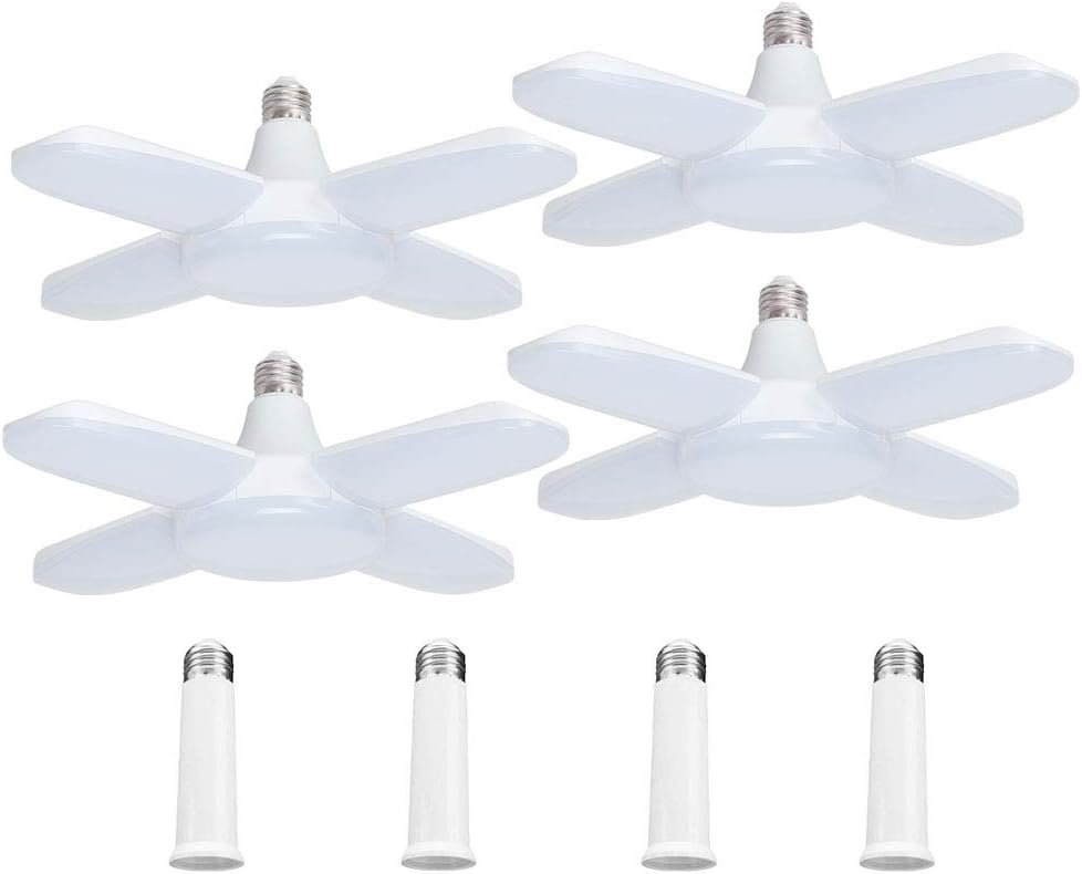 4 Pack 6000LM Deformable LED Garage Lights