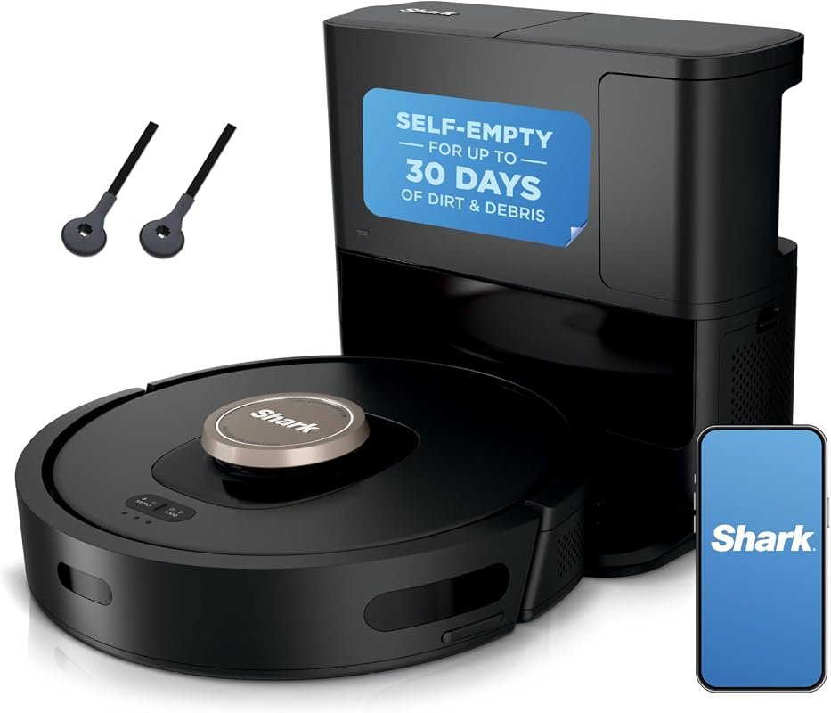 Shark AV2501AE AI Robot Vacuum with XL HEPA Self-Empty Base, 60-Day Capacity, LIDAR Navigation