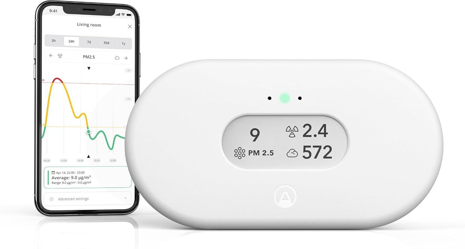 Airthings View Plus Battery-Powered Radon and Air Quality Monitor