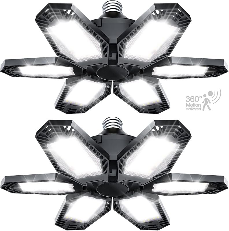 TANBABY Motion Sensor Garage Lights, 30000LM 6500K Ceiling LED