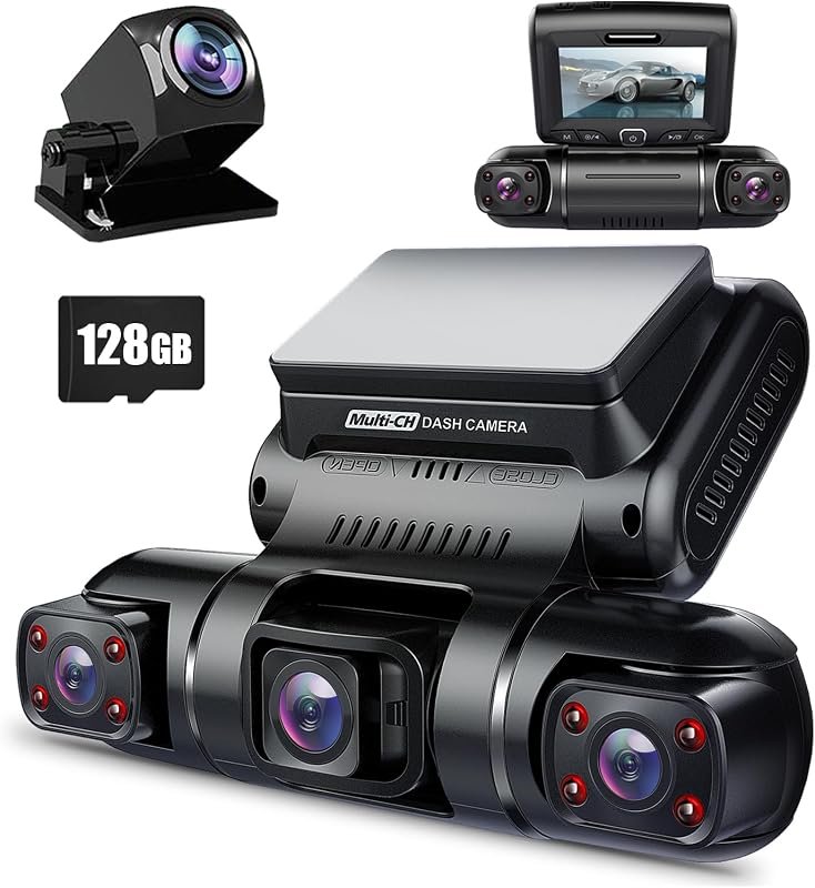 PRUVEEO 360° 4 Channel Dash Cam with GPS, WiFi, Night Vision, 24/7 Parking Mode