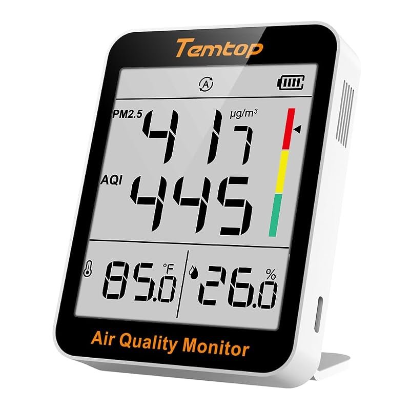 Temtop S1 PM2.5 Air Quality Monitor with Indoor Thermometer