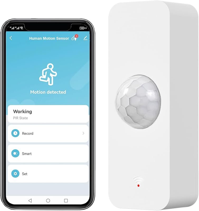 WiFi Motion Sensor with App Alerts and Alexa Voice Control for Home Security