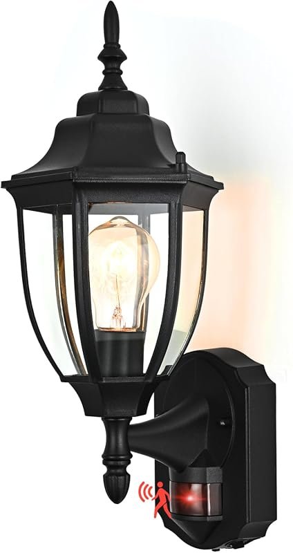 Outdoor Motion Sensor Porch Light, Anti-Rust Aluminum Wall Sconce for Patio and House