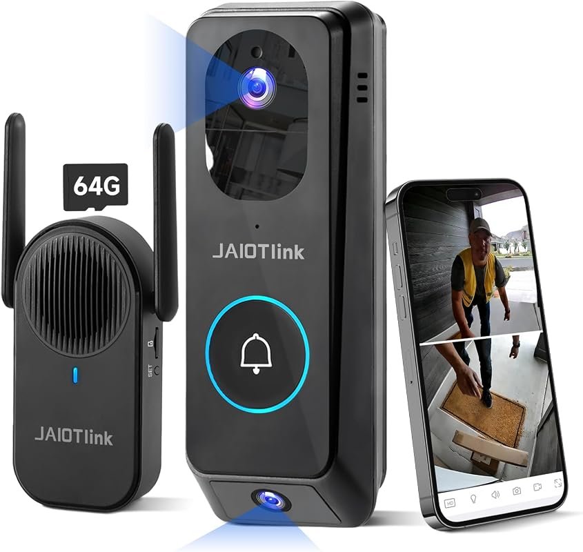 JAIOTlink 2K dual-lens wireless video doorbell
