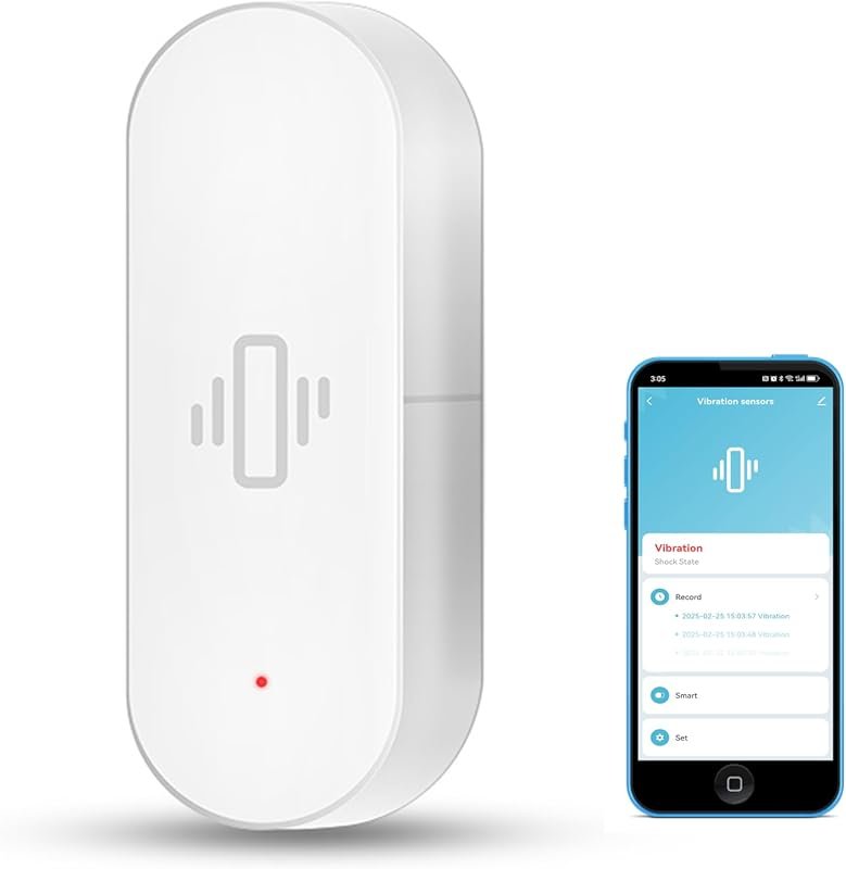Smart Vibration Sensor 1-Pack WiFi Glass Break Detector