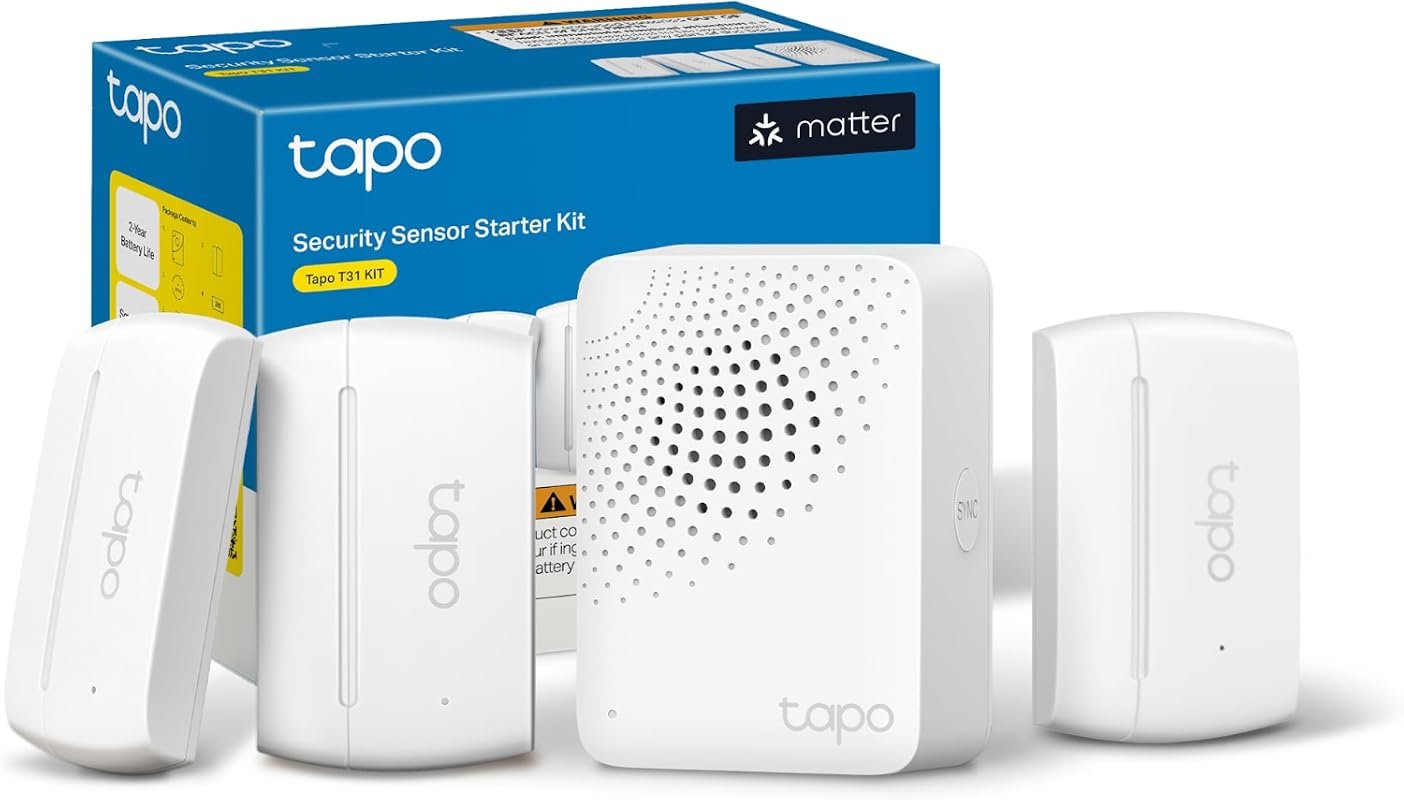 Tapo T31 KIT Matter Smart Door Sensor Starter Kit with Hub and Chime