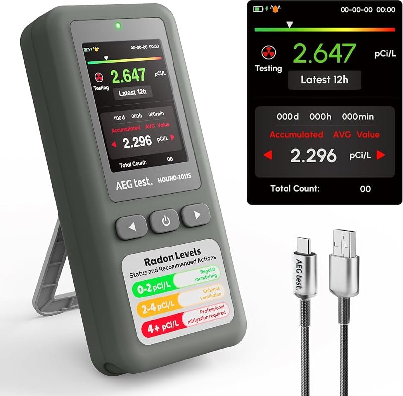 HOUND-1011S portable high-accuracy radon detector with alarms
