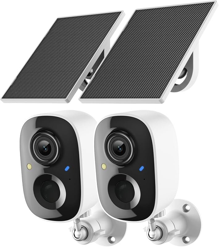 Fazoxo 2K wireless outdoor security camera with solar power