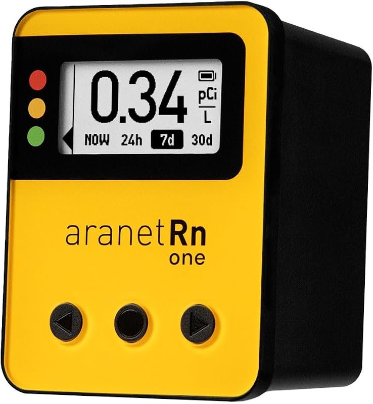 Radon One home radon detector yellow with 10-minute results