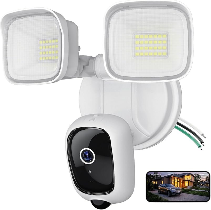 2K Hardwired Flood Light Camera