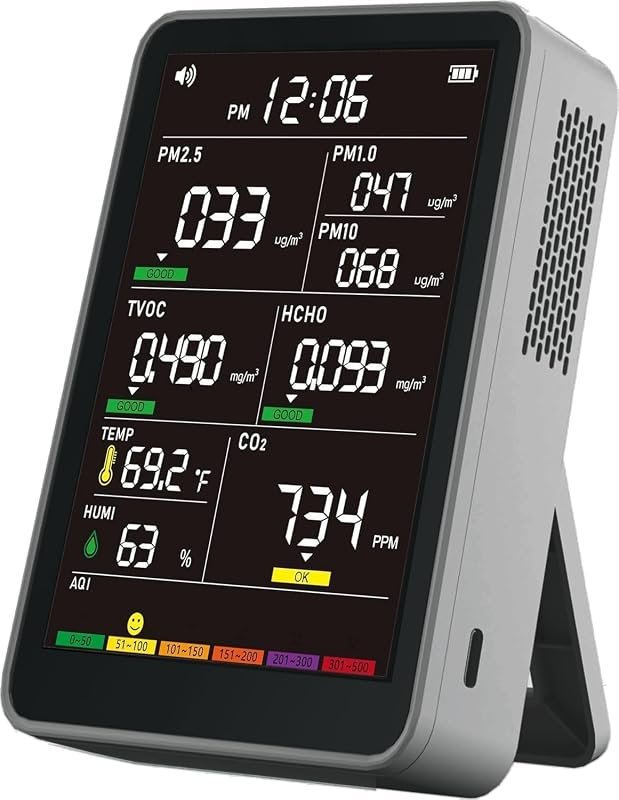 16-in-1 Indoor Air Quality Monitor with HD Color Screen