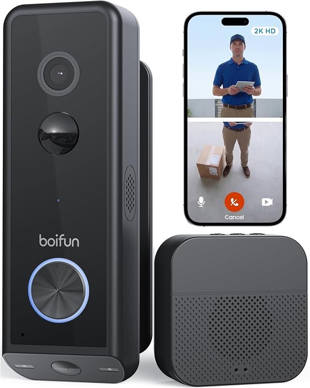 BOIFUN 2026 Dual-Camera Video Doorbell