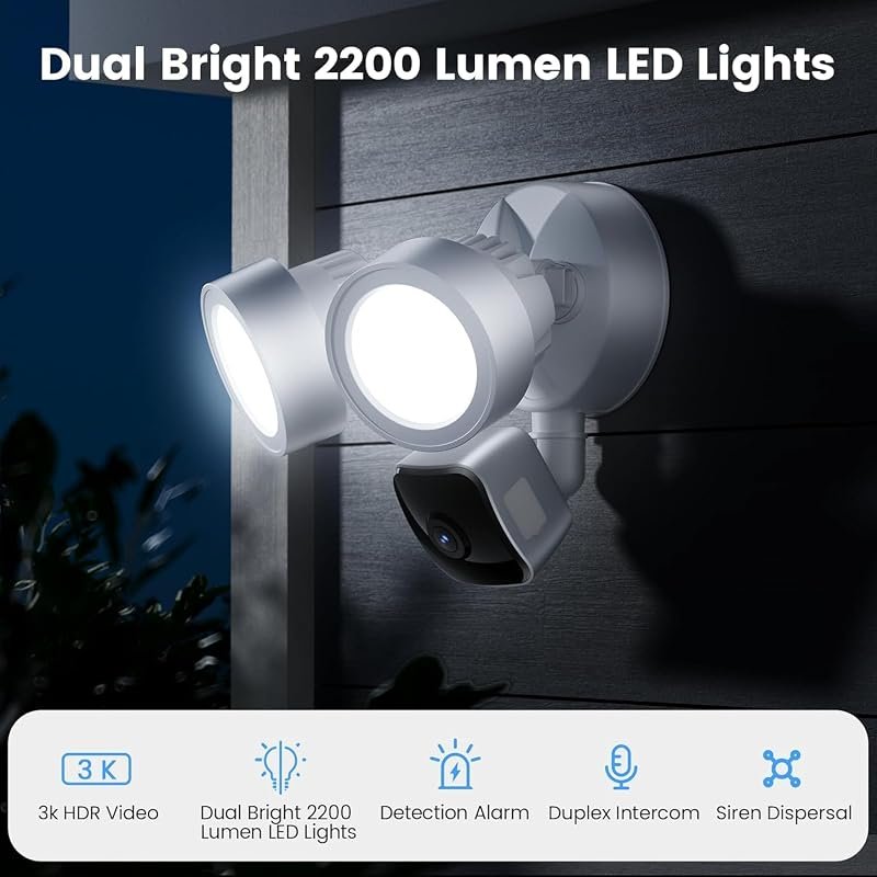 Floodlight Camera Wired 3K UHD