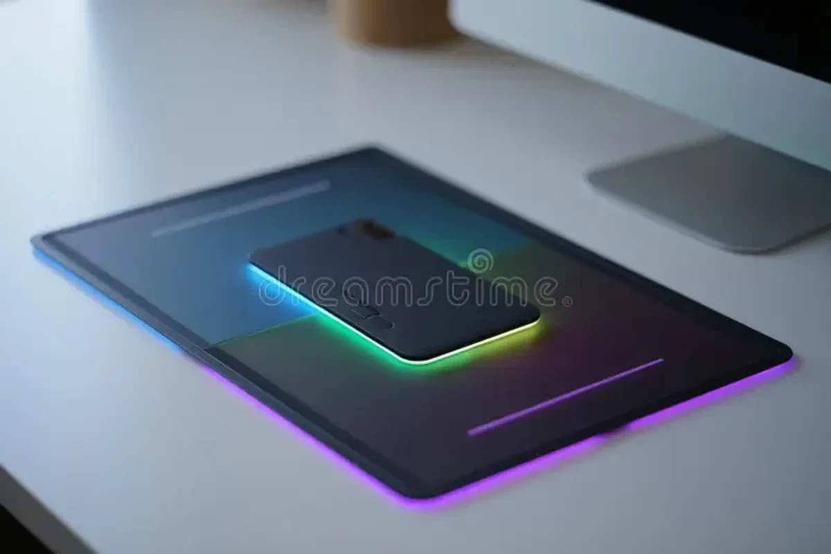 Compact USB-C iPhone charger with braided cable beside a smartphone on a desk