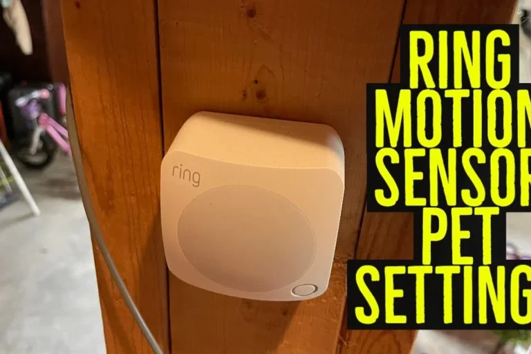 Can You Use Ring Motion Sensor with Pets