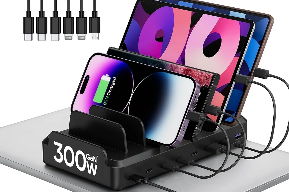 Braided and non-braided USB-C cables coiled side by side on a clean desk