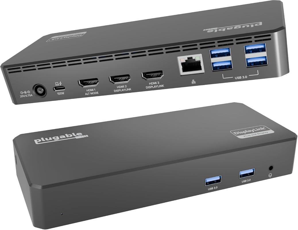 Plugable USB-C Triple Display Docking Station