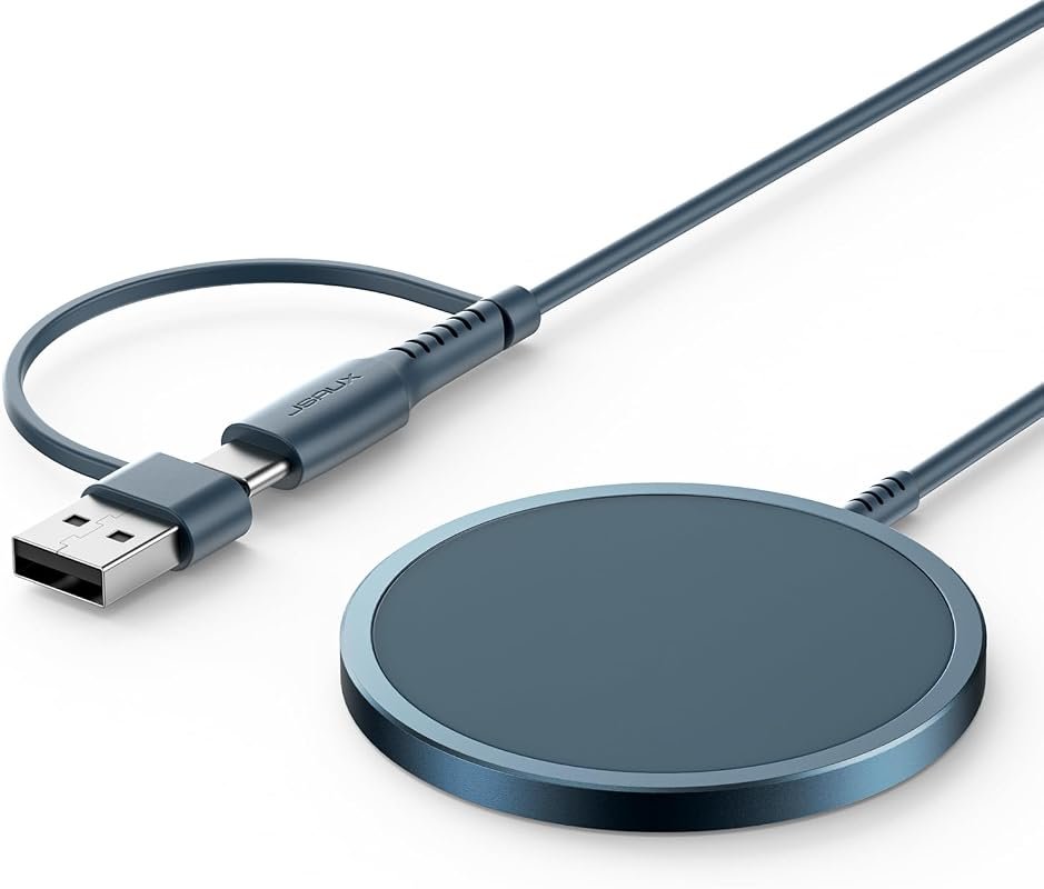 JSAUX Magnetic Wireless Charger for iPhone 18 Pro and Duo, Fast MagSafe Charging