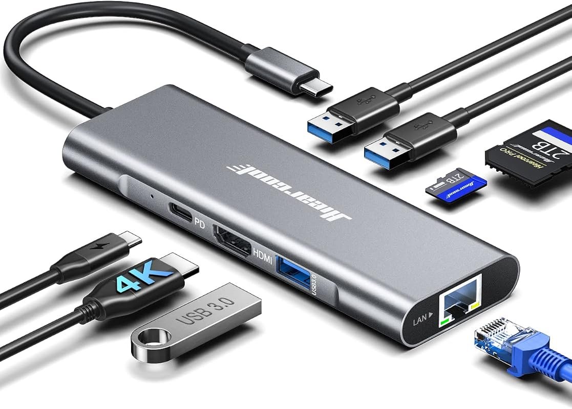 Hiearcool USB C Hub with HDMI and Gigabit Ethernet