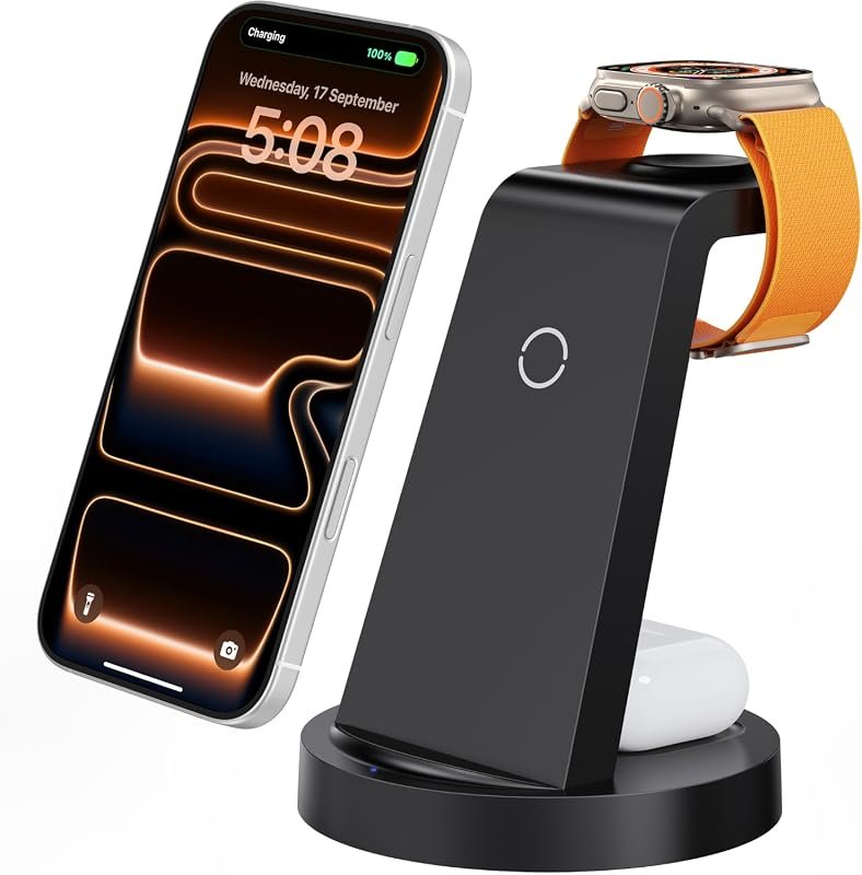 Anlmz 3-in-1 wireless charging station for Apple devices