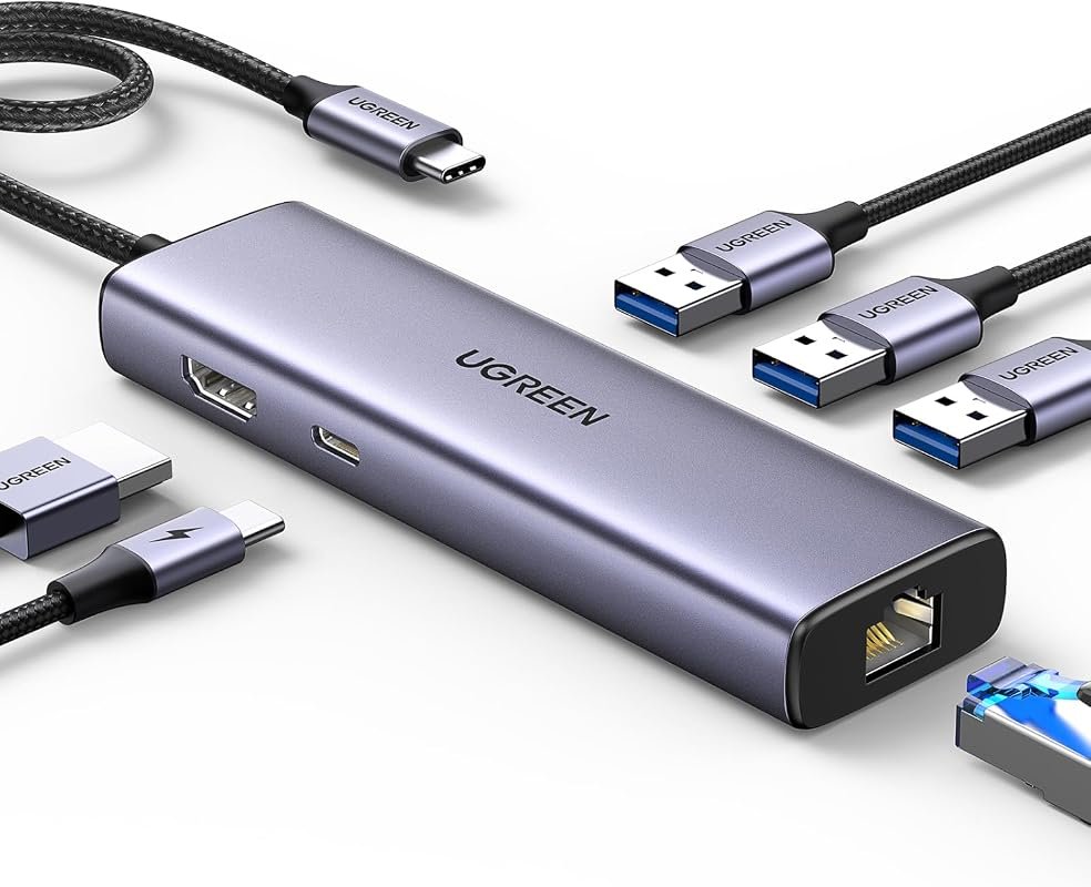 UGREEN Revodok 6-in-1 USB C Hub with Ethernet and HDMI