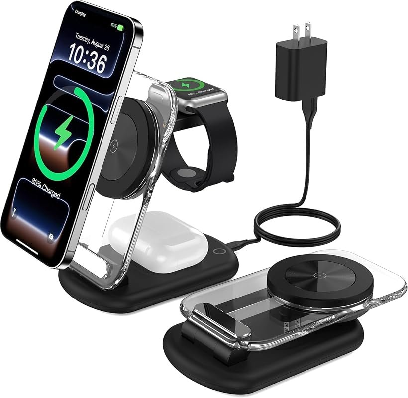 Mukiya 3-in-1 magnetic wireless charging station