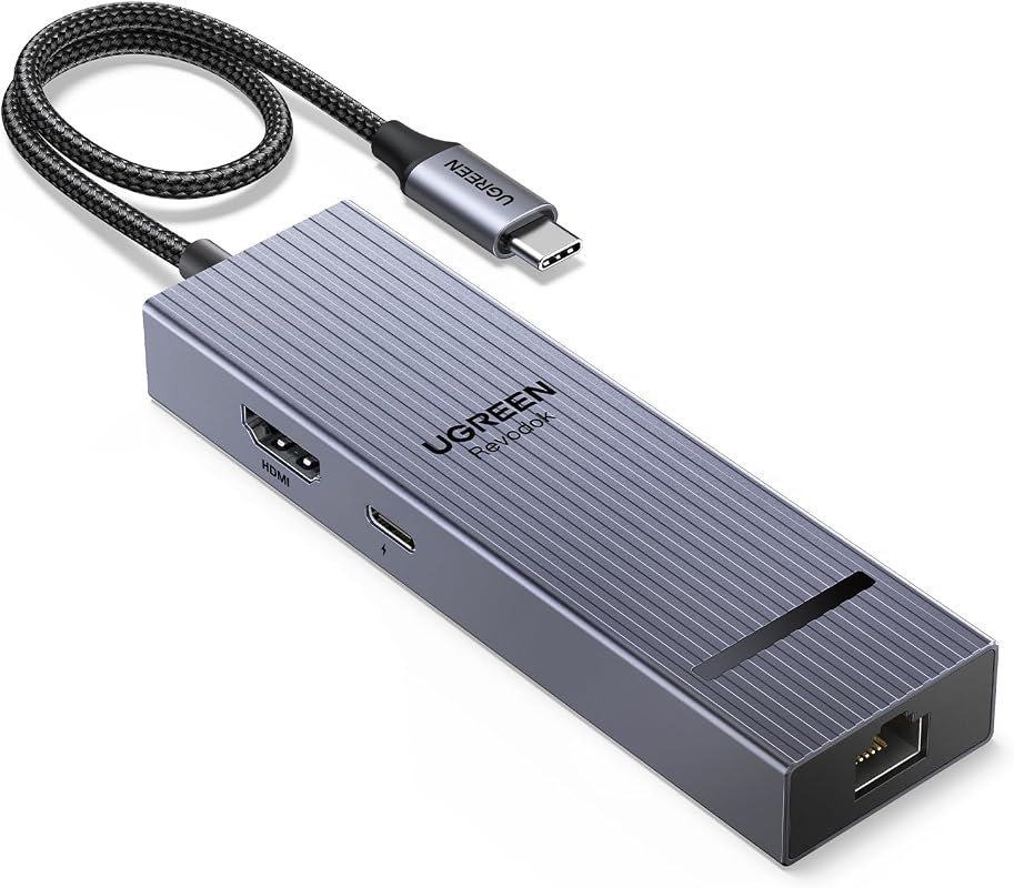 UGREEN Revodok Pro 6-in-1 USB C Hub with Ethernet and HDMI