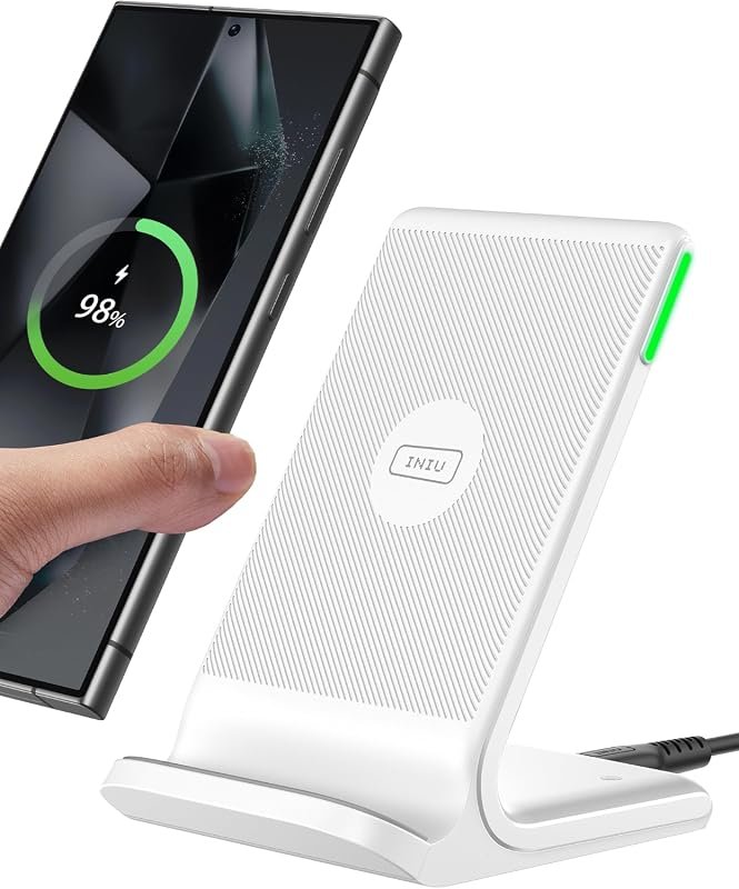 INIU 15W fast wireless charging station with LED indicator