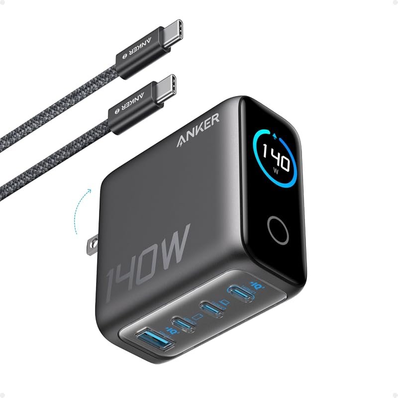 Anker 140W GaN 4-Port Smart Display Charging Block