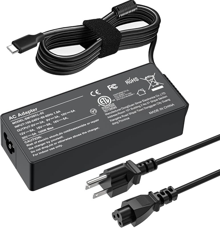 JEIBAO 100W Universal USB-C Laptop Charger for MacBook, Lenovo, HP, Dell, Acer