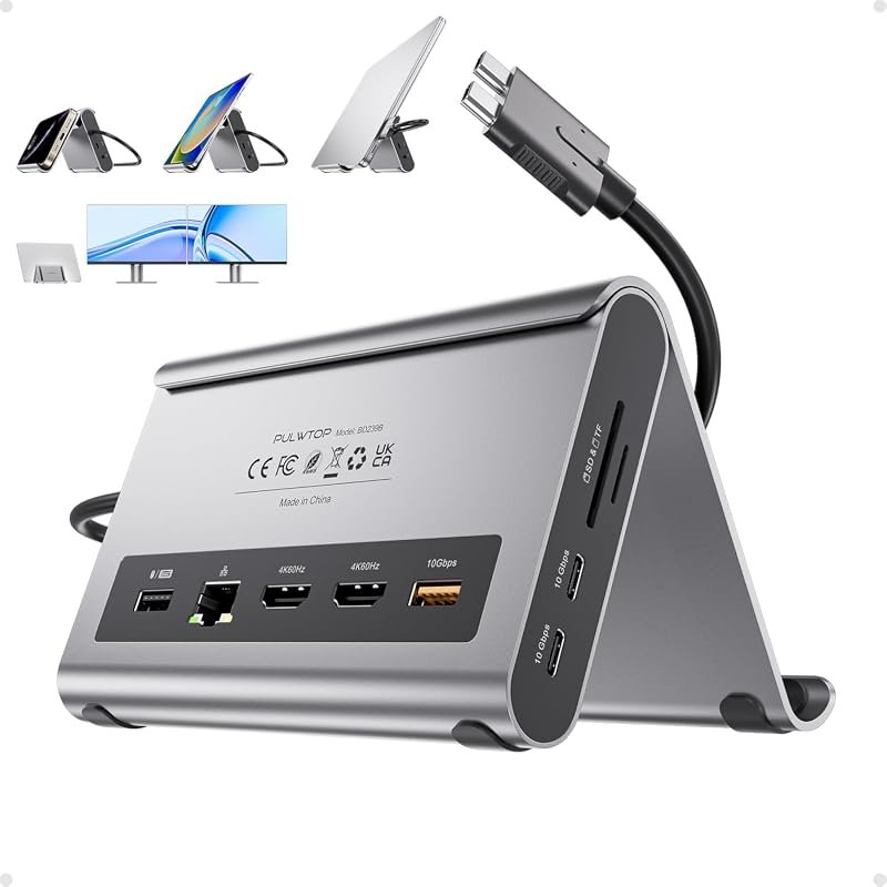 MacBook Pro Docking Station, Dual Monitor 4K@60Hz for MacBook Pro/Air M4/M5