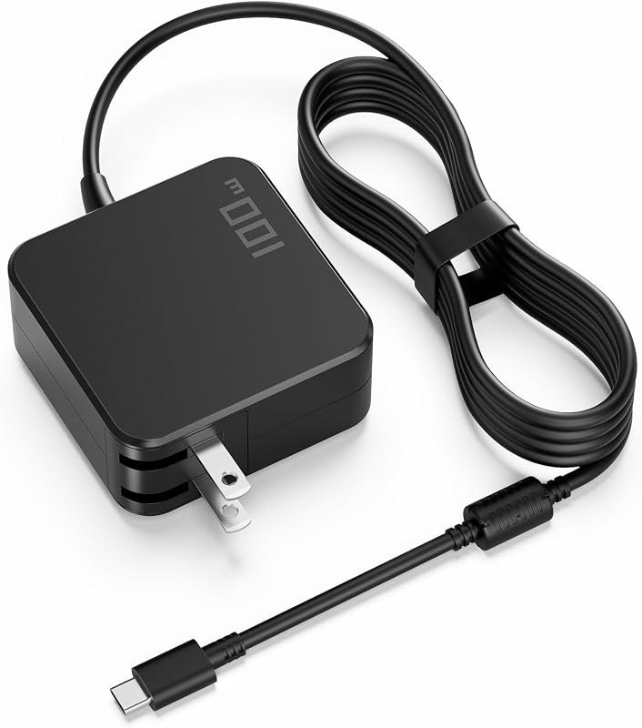 100W USB-C PD Laptop Charger for MacBook, Dell XPS, Lenovo ThinkPad, HP, and ASUS