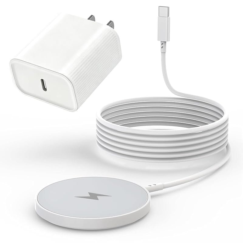 Apple MFi Certified Magnetic Wireless Charger for iPhone 17/16/15/14/13/12 and AirPods